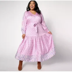 Destination 365 Petite Printed Modal Maxi Dress with Self Belt - a world of fashionable women's clothing, including a wide selection of dresses and trendy accessories.< Dresses