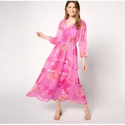 Destination 365 Regular Floral Dot Chiffon Maxi Dress - a world of fashionable women's clothing, including a wide selection of dresses and trendy accessories.< Dresses