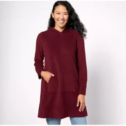 Dream Fleece Regular Hooded Tunic Sweatshirt - a world of fashionable women's clothing, including a wide selection of dresses and trendy accessories.< Fashion