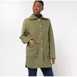 Encore by Indina Menzel Double Face Button-Front Collared Coat - a world of fashionable women's clothing, including a wide selection of dresses and trendy accessories.> Flash Sale