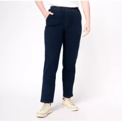 "How Timeless" Reg 4-Pocket Pull-On Jeans - a world of fashionable women's clothing, including a wide selection of dresses and trendy accessories.< Fashion