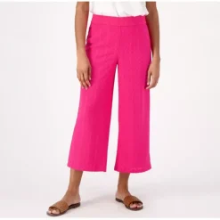 Isaac Mizrahi Live Tall Textured Knit Crop Pants - a world of fashionable women's clothing, including a wide selection of dresses and trendy accessories.< Fashion