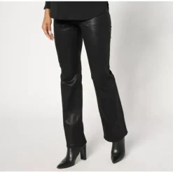 nicole by Nicole Miller Petite Coated Soho Boot-Cut Jeans - Snake - a world of fashionable women's clothing, including a wide selection of dresses and trendy accessories.> Online