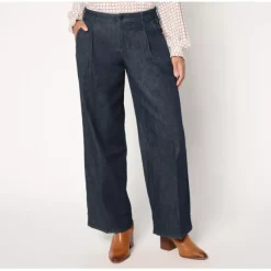 NYDJ Teresa Wide Leg Ankle w/ Front Pleats - Rinse - a world of fashionable women's clothing, including a wide selection of dresses and trendy accessories.< Fashion