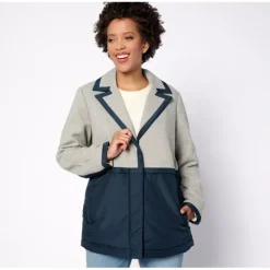 Peace Love World Mixed Media Coat - a world of fashionable women's clothing, including a wide selection of dresses and trendy accessories.> New