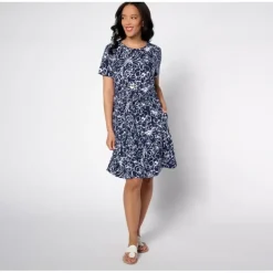 Regular Favorite Jersey Short Sleeve Flounce Dress - a world of fashionable women's clothing, including a wide selection of dresses and trendy accessories.> New