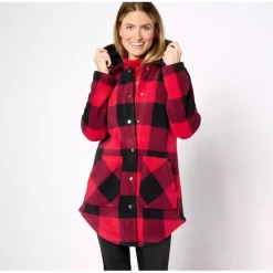Regular Fleece Bonded with Sherpa Coat w/ Pockets - a world of fashionable women's clothing, including a wide selection of dresses and trendy accessories.> New