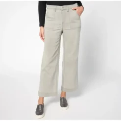 Regular Grey Easy Stretch Wide Leg Ankle Jean - a world of fashionable women's clothing, including a wide selection of dresses and trendy accessories.> Best Sale