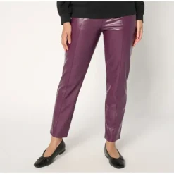 Signature Regular Faux Leather Pull-On Pant - a world of fashionable women's clothing, including a wide selection of dresses and trendy accessories.> Best Sale