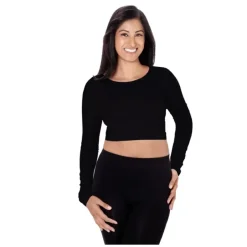 skinnytees Long Sleeve Crop Top - Missy - a world of fashionable women's clothing, including a wide selection of dresses and trendy accessories.< Fashion
