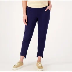 Sport Savvy Petite French Terry Ankle Pant w/ Step Hem - a world of fashionable women's clothing, including a wide selection of dresses and trendy accessories.< Fashion