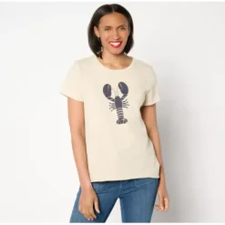 Studio Park x Amy Stran Slub Jersey Crewneck Graphic T-Shirt - a world of fashionable women's clothing, including a wide selection of dresses and trendy accessories.< Fashion