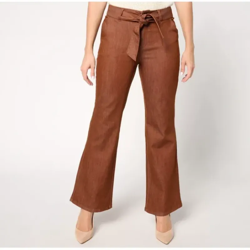 Studio Park x Shawn Killinger Regular Self-Belted FlareJean-Mocha - a world of fashionable women's clothing, including a wide selection of dresses and trendy accessories.< Fashion