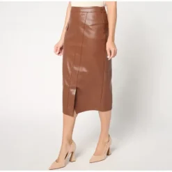 Studio Park x Shawn Killinger Petite Fixed Faux-Leather Wrap Skirt - a world of fashionable women's clothing, including a wide selection of dresses and trendy accessories.> Flash Sale