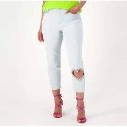 Studio Park x Vanessa Herring Petite Crystal Heart Jeans - a world of fashionable women's clothing, including a wide selection of dresses and trendy accessories.< Fashion