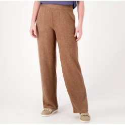 Susan Graver Lifestyle Reg Marshmallow Knit Pull On Wide Leg Pants - a world of fashionable women's clothing, including a wide selection of dresses and trendy accessories.< Fashion