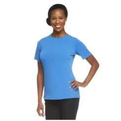 Susan Graver Liquid Knit Short Sleeve Crew Neck Top - a world of fashionable women's clothing, including a wide selection of dresses and trendy accessories.< Fashion