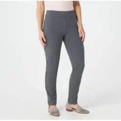 Susan Graver Petite Premium Stretch Slim Leg Pull-On Pants - a world of fashionable women's clothing, including a wide selection of dresses and trendy accessories.< Dresses