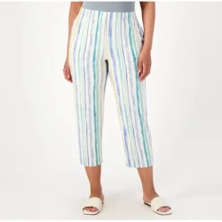 Susan Graver Reg Liquid Knit Straight Leg Crop Pants - a world of fashionable women's clothing, including a wide selection of dresses and trendy accessories.< Dresses