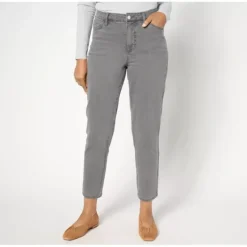Susan Graver Regular Ankle Length Tapered Jean - Black or Grey - a world of fashionable women's clothing, including a wide selection of dresses and trendy accessories.> Online