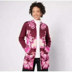 Susan Graver Regular Jacquard Sweater Duster - a world of fashionable women's clothing, including a wide selection of dresses and trendy accessories.< Fashion