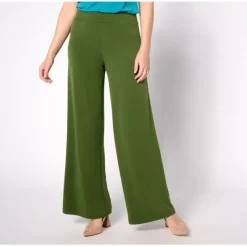 Susan Graver Regular Liquid Knit Wide-Leg Pants - a world of fashionable women's clothing, including a wide selection of dresses and trendy accessories.< Fashion