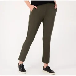 Susan Graver Weekend Regular Smooth Knit Skinny Ankle Pants - a world of fashionable women's clothing, including a wide selection of dresses and trendy accessories.< Shop All