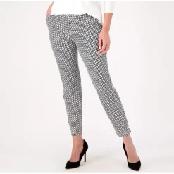 Susan Graver Weekend Regular Solid Print Stretch Slim Pants - a world of fashionable women's clothing, including a wide selection of dresses and trendy accessories.< Shop All
