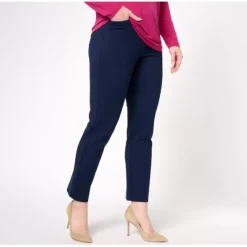 Tailored by Susan Graver Petite Ponte Ankle Trousers - a world of fashionable women's clothing, including a wide selection of dresses and trendy accessories.< Shop All