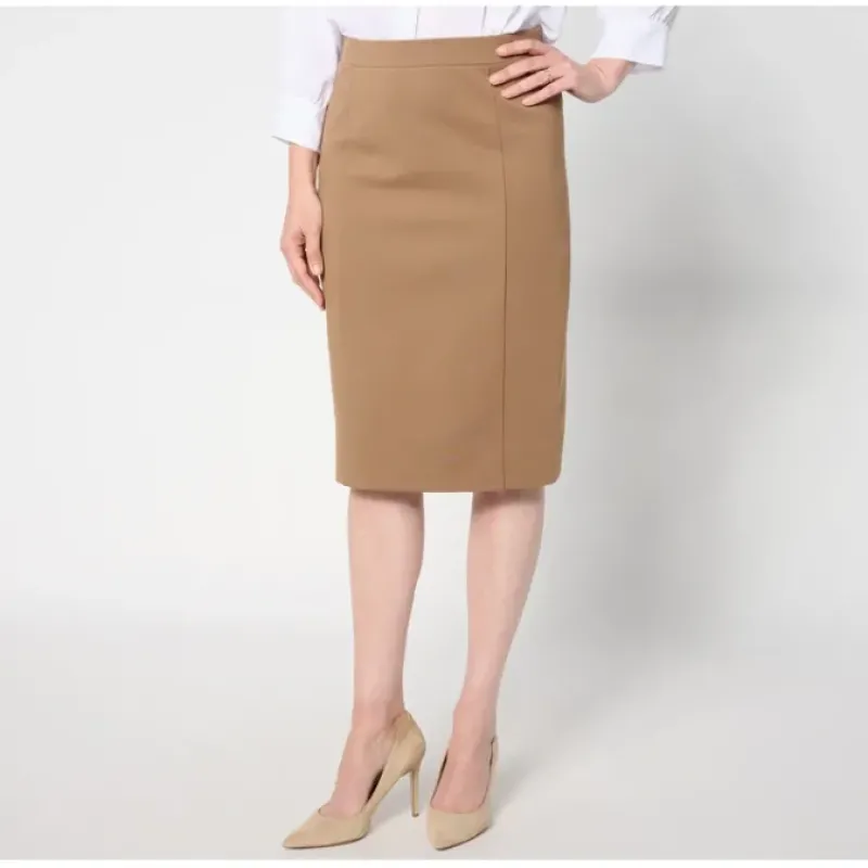 Tailored by Susan Graver Reg Smart Ponte Pencil Skirt - a world of fashionable women's clothing, including a wide selection of dresses and trendy accessories.< Shop All