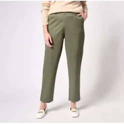 Tall EasyWear Twill Straight Leg Pant w/ Pockets - a world of fashionable women's clothing, including a wide selection of dresses and trendy accessories.< Dresses