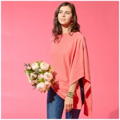 Tickled Pink Solid Cotton Poncho - a world of fashionable women's clothing, including a wide selection of dresses and trendy accessories.> Online