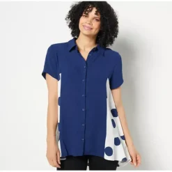 Truth + Style Printed and Solid Woven Tunic - a world of fashionable women's clothing, including a wide selection of dresses and trendy accessories.< Dresses