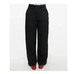 Unique Vintage Double Belt Woven Pants - a world of fashionable women's clothing, including a wide selection of dresses and trendy accessories.< Fashion