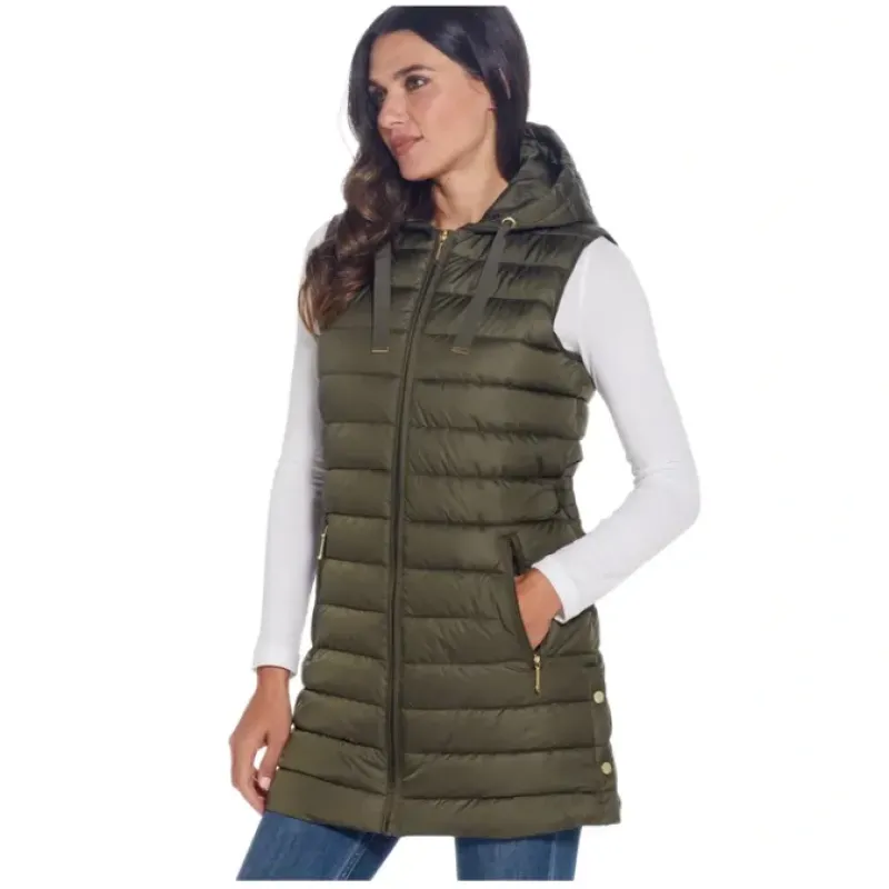 Weatherproof Hooded Channel Quilted Longline Vest - a world of fashionable women's clothing, including a wide selection of dresses and trendy accessories.< Fashion