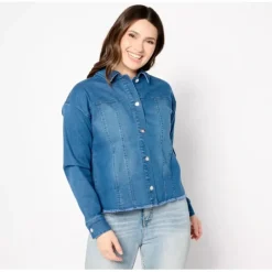 Women with Control My Wonder Denim Embellished Fringe Jacket - a world of fashionable women's clothing, including a wide selection of dresses and trendy accessories.< Shop All