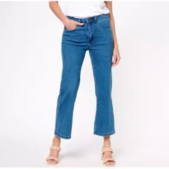 Women with Control Petite Wonder Denim Wide Leg Crop Jeans - a world of fashionable women's clothing, including a wide selection of dresses and trendy accessories.< Fashion