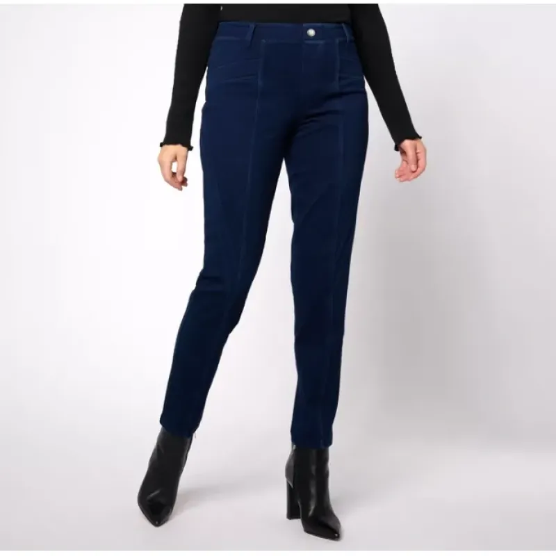 Women with Control Petite Elite Prime Stretch Denim Seamed Pant - a world of fashionable women's clothing, including a wide selection of dresses and trendy accessories.< Fashion