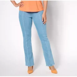 Women with Control Prime Stretch Denim Petite Bootcut Pants - a world of fashionable women's clothing, including a wide selection of dresses and trendy accessories.< Shop All