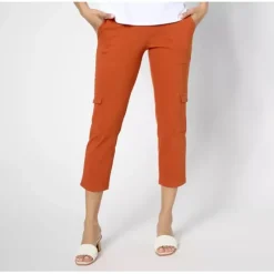 Women With Control Prime Stretch Denim Tall Cargo Crop Pant - a world of fashionable women's clothing, including a wide selection of dresses and trendy accessories.< Shop All