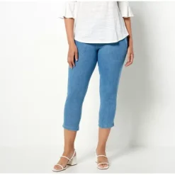 Women with Control Prime Stretch Denim Petite Crop Pants - a world of fashionable women's clothing, including a wide selection of dresses and trendy accessories.< Shop All