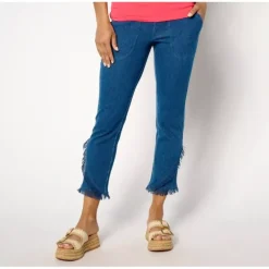 Women With Control Regular Tummy Control Prime Stretch Denim Crop Pant - a world of fashionable women's clothing, including a wide selection of dresses and trendy accessories.> Hot