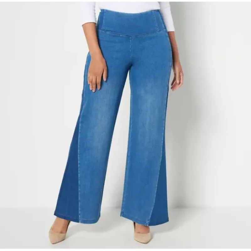 Women with Control Regular My Wonder Denim Two Tone Pants - a world of fashionable women's clothing, including a wide selection of dresses and trendy accessories.< Fashion