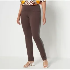 Women with Control Regular Luxe Ponte Pant w/ Faux Leather - a world of fashionable women's clothing, including a wide selection of dresses and trendy accessories.< Shop All
