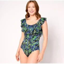Women with Control Tummy Control Ruffle One-Piece Swimsuit - a world of fashionable women's clothing, including a wide selection of dresses and trendy accessories.< Shop All