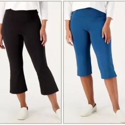 zuda 2-Pack Cropped Flare Capri Leggings Petite - a world of fashionable women's clothing, including a wide selection of dresses and trendy accessories.< Fashion