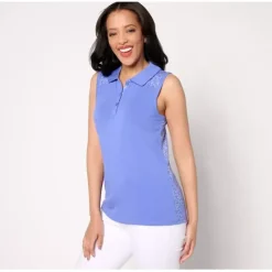 zuda Rayon Span Print Mix Golf Tank - a world of fashionable women's clothing, including a wide selection of dresses and trendy accessories.< Shop All