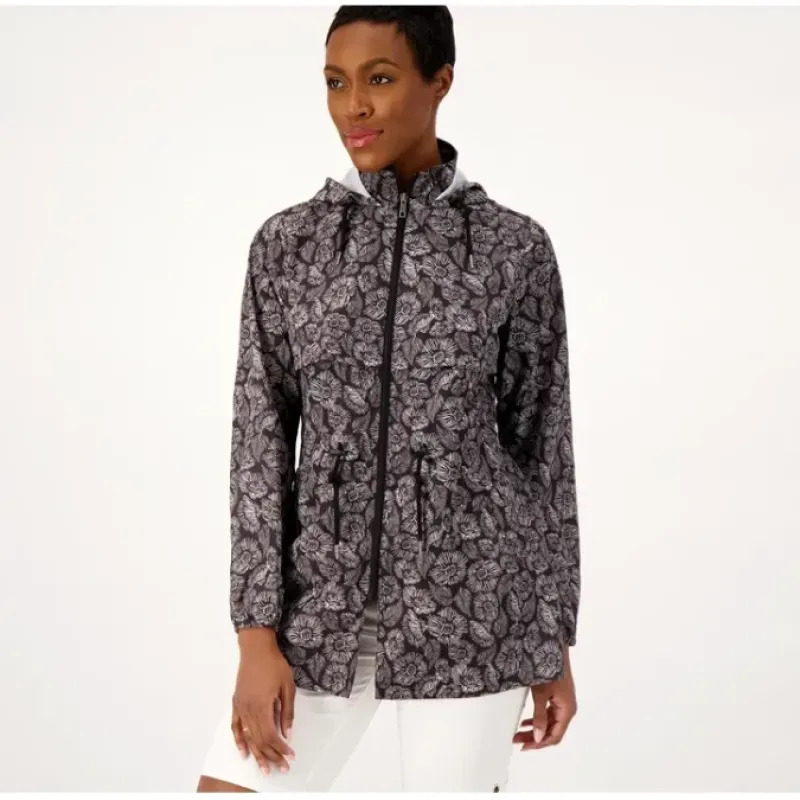 zuda Woven Cinched Waist Hooded Anorak Jacket - a world of fashionable women's clothing, including a wide selection of dresses and trendy accessories.< Fashion