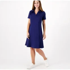 zuda Z-Knit Active Polo Dress with Pockets - a world of fashionable women's clothing, including a wide selection of dresses and trendy accessories.> Shop