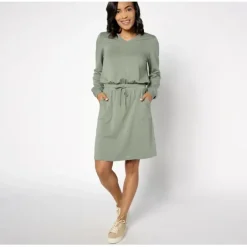 zuda Z-Knit Petite French Terry Dress - a world of fashionable women's clothing, including a wide selection of dresses and trendy accessories.< Dresses